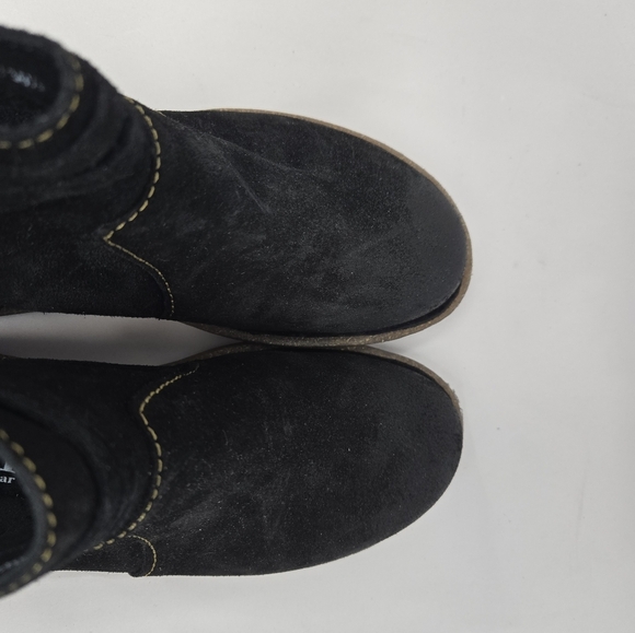 Born Womens Ankle Boots Sz 6 Wynter Black Suede Leather Casual Comfort Everyday - Picture 11 of 13